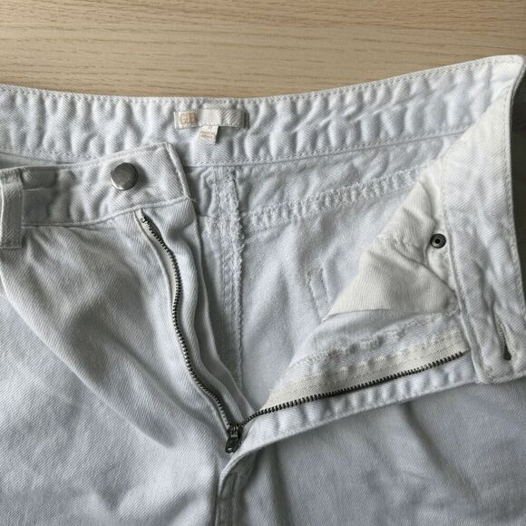 Gianni Bini GB Denim Shorts A-Line Wide Leg Bermuda White Washed 11 High Rise - Picture 3 of 7